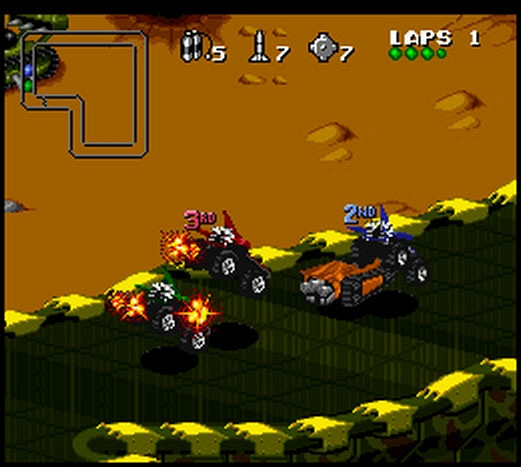 Скриншот из игры Rock N' Roll Racing