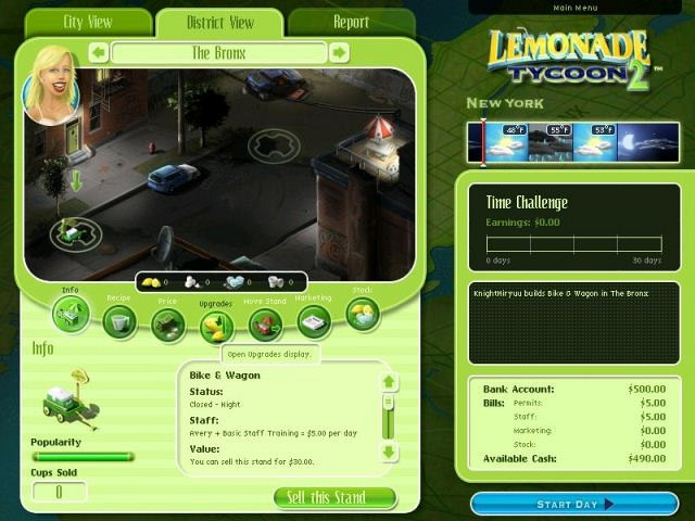Скриншот из игры Lemonade Tycoon 2 New York Edition